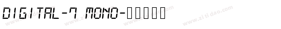 Digital-7 Mono字体转换